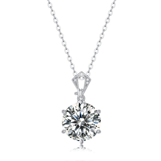 Timeless Round Moissanite Pendant Necklace