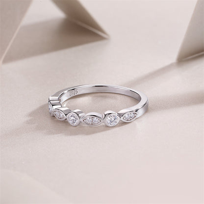 Timeless Round Moissanite Ring in 925 Silver