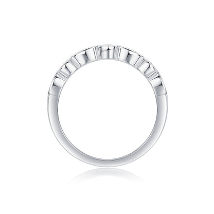 Timeless Round Moissanite Ring in 925 Silver