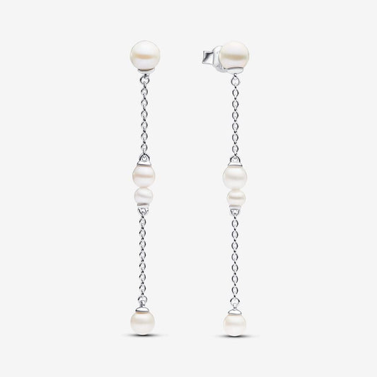 Treated Freshwater Cultured Pearl Drop Earrings
