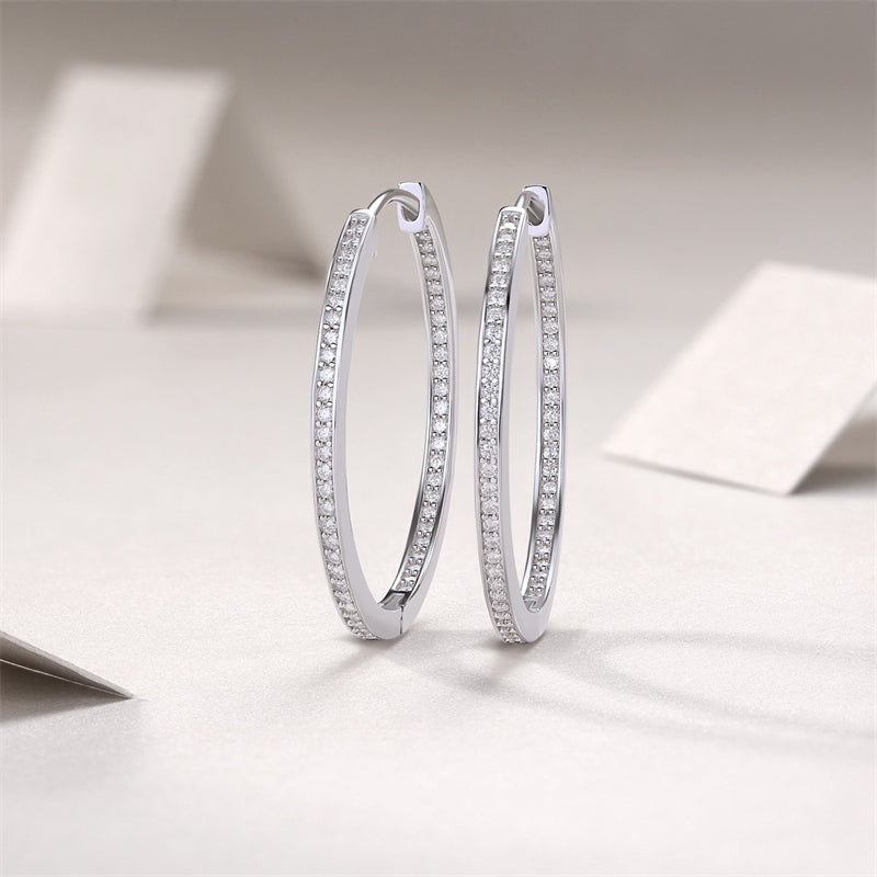 Trendy Round Moissanite Earrings for Women