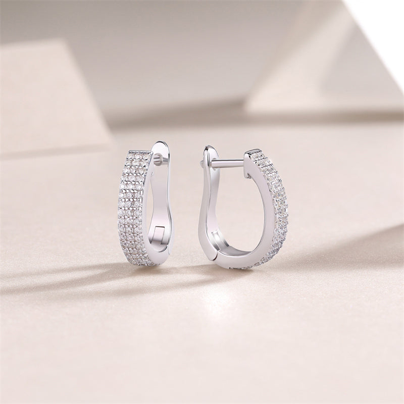 Trendy Round Moissanite Earrings for Women