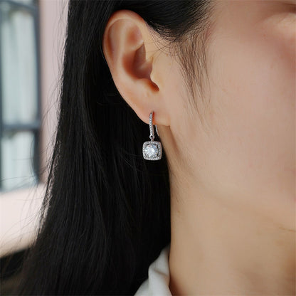 Trendy Square Cut Moissanite Earrings for Everyday Wear
