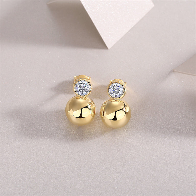 Trendy Sterling Silver Moissanite Earrings for Women