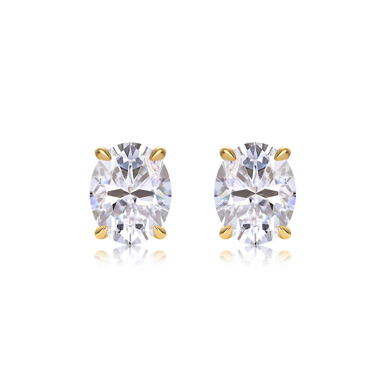 Trendy Sterling Silver Moissanite Stud Earrings for Unisex