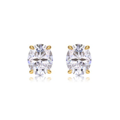 Trendy Sterling Silver Moissanite Stud Earrings for Unisex