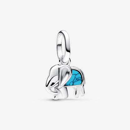 Elephant Dangle Pendant Silver