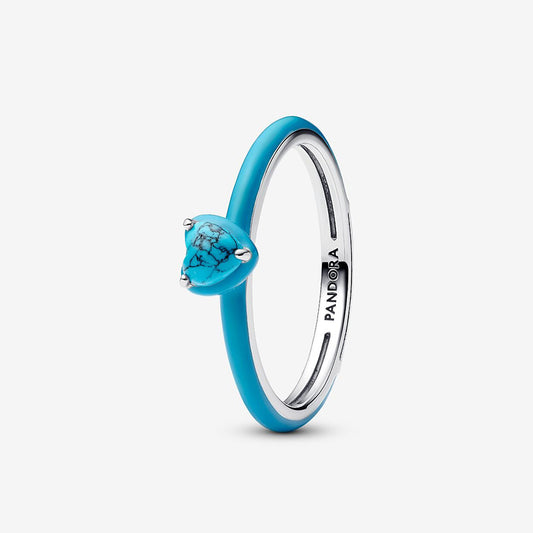 Turquoise Heart Sterling Silver Ring
