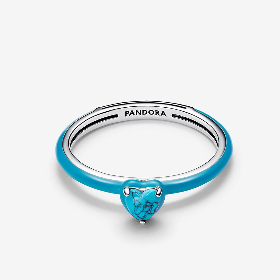 Turquoise Heart Sterling Silver Ring