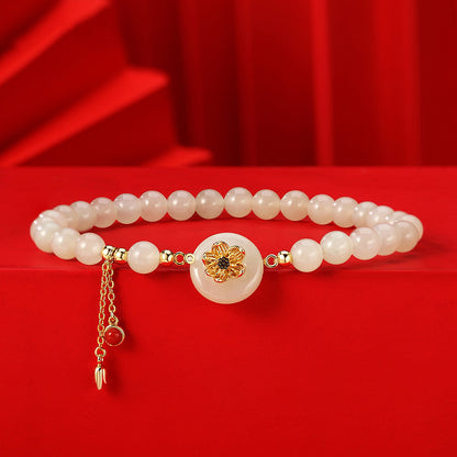 Twin Lotus Bracelet 925 Silver Modern Chinese Jewelry