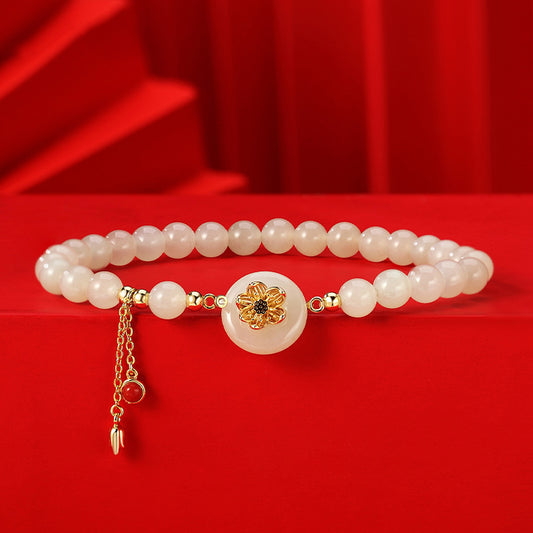 Twin Lotus Bracelet 925 Silver Modern Chinese Jewelry