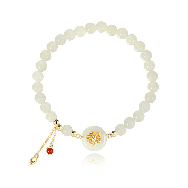 Twin Lotus Bracelet 925 Silver Modern Chinese Jewelry