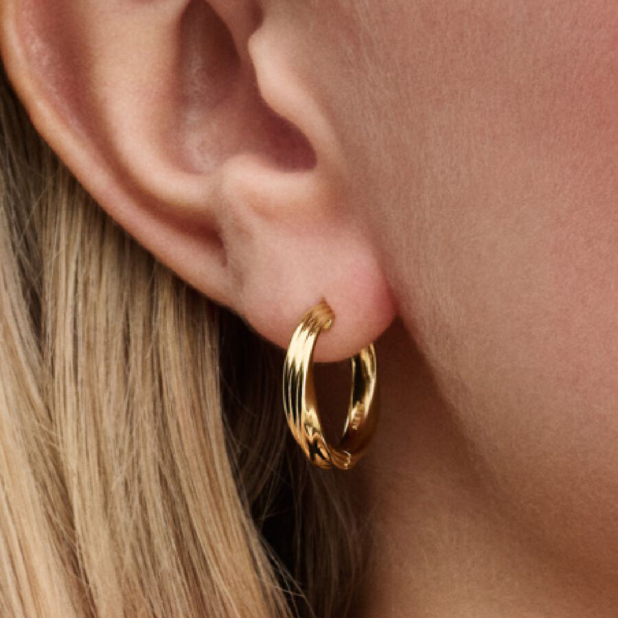 14k Gold Twisted Hoop Earrings