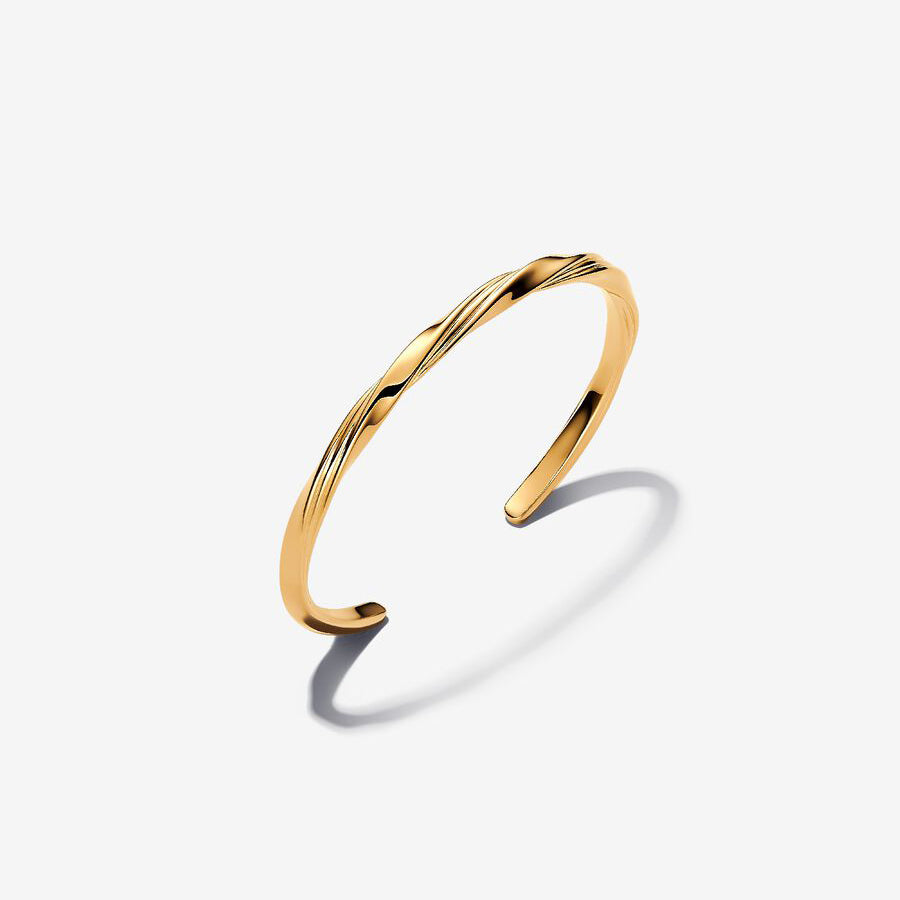 Gold Plated Stackable Twist Bangle
