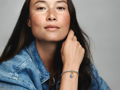 Two-tone Splittable Sun & Moon Dangle Charm