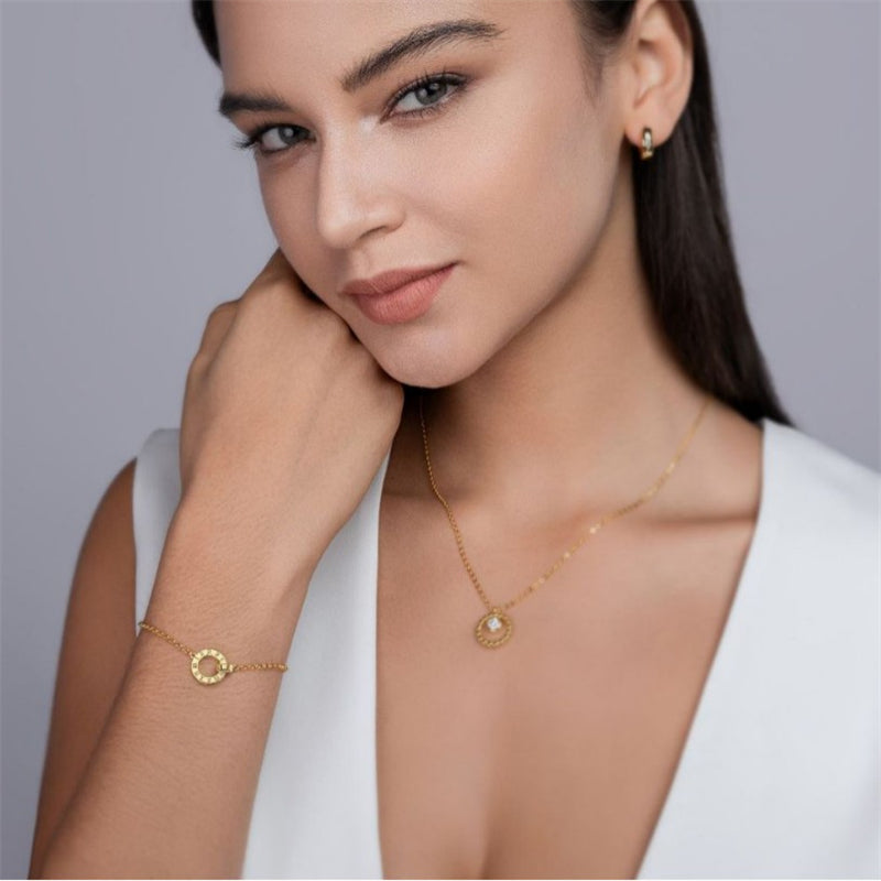 Unisex Geometric Sterling Silver Bracelet with Moissanite