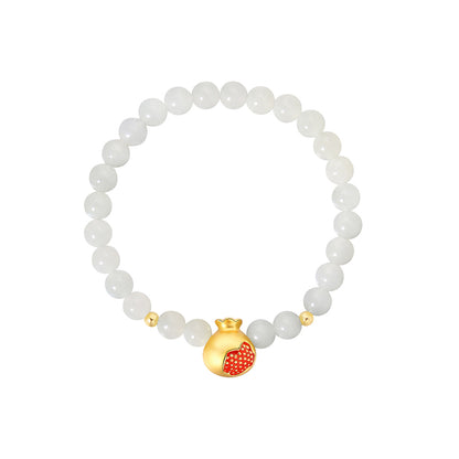 Vintage Money Purse Bracelet Jade Beads Sterling Silver