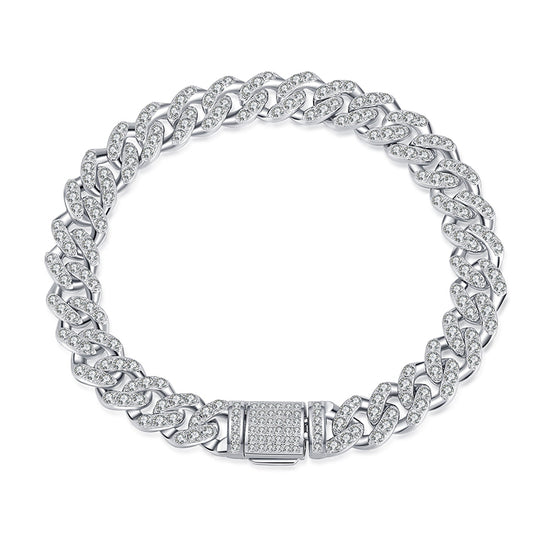 Viral Meteor Shower Star Bracelet in 925 Silver with 4.31-5.75ct Moissanite | 5-Layer Rhodium Plating | Adjustable Sizes 15.5-20cm