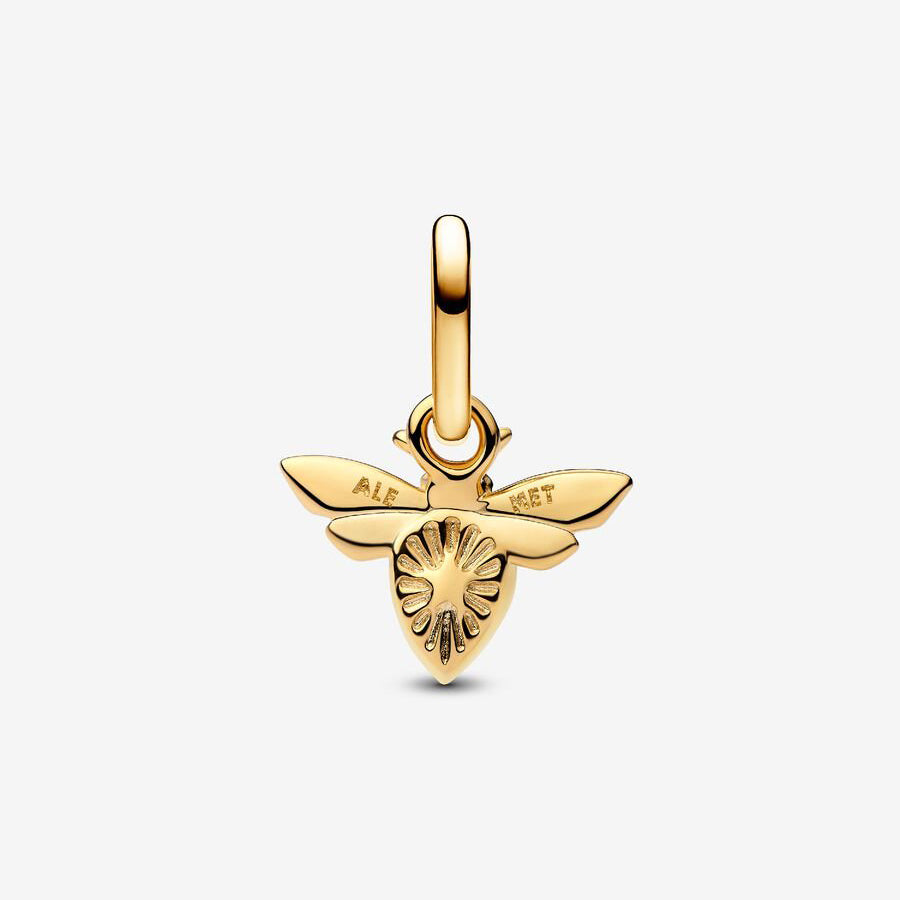 Bee Charm Pendant with Mother of Pearl Detail