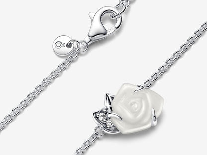 White Rose in Bloom Collier Necklace