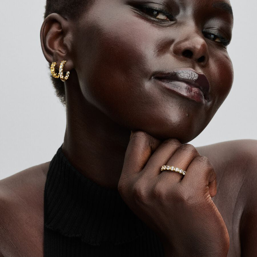 14k Gold Yellow Hoop Earrings