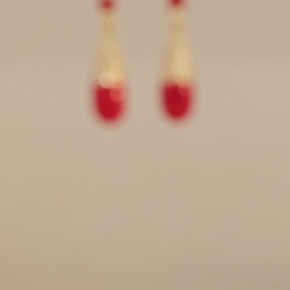 Vintage Style Red Copper Earrings