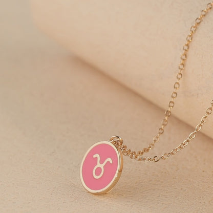 Rose Gold 'O' Chain Necklace with Taurus Pendant