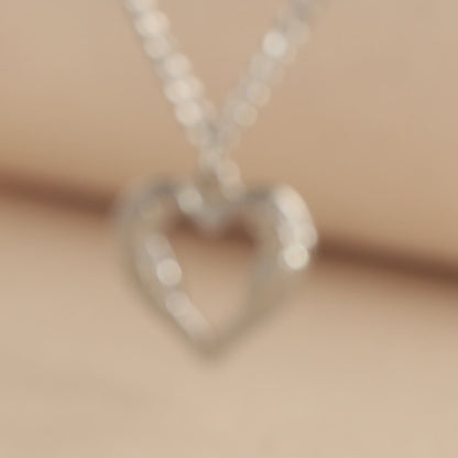 Elegant Heart Pendant Chopin Chain Necklace
