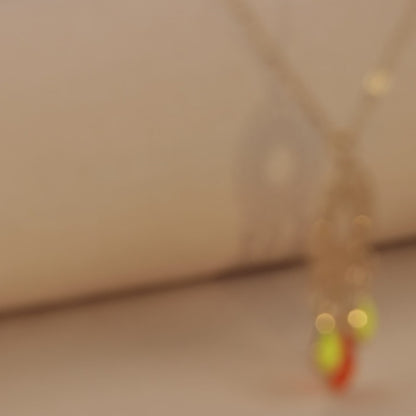 Vintage Sun and Droplet Copper O-Chain Necklace