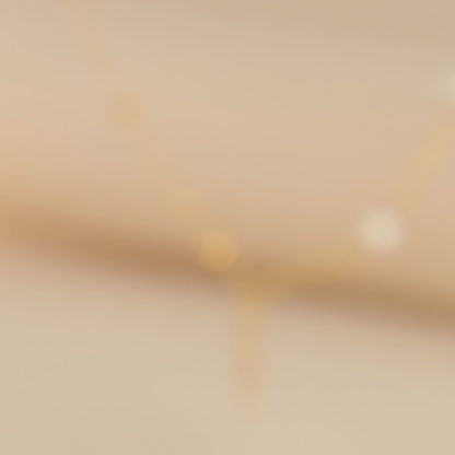 Gold Stainless Steel O-Chain Necklace with Pearl and Leaf Pendant