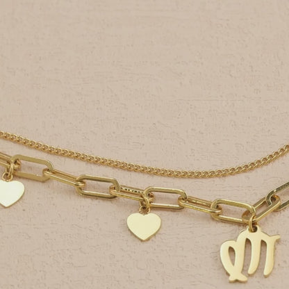 Fashionable Gold Cross Pendant Necklace - Multi-layered Structure