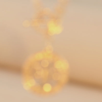 Copper O-Link Necklace with Libra Constellation Charm