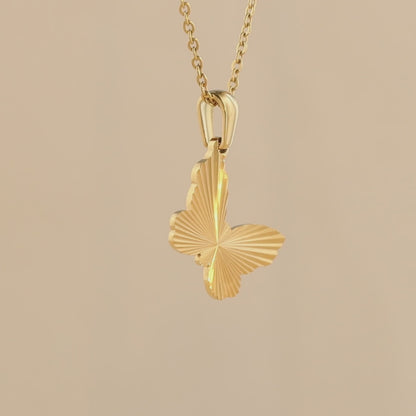 Butterfly Charm O-Chain Necklace in Stainless Steel